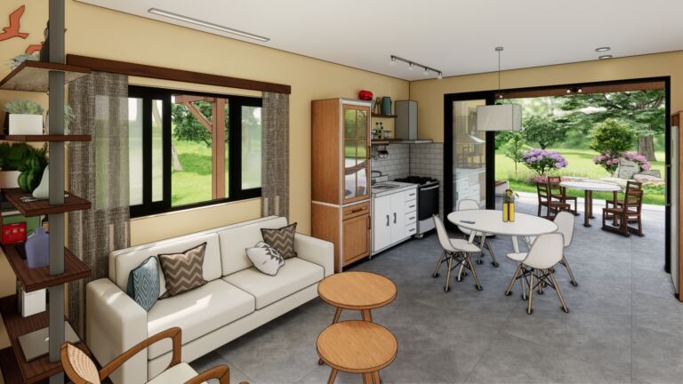 Fênix Tiny House - Descubra projetos exclusivos para residências e comércios de até 500m² em Caraguatatuba. projeto arquitetura tiny house
