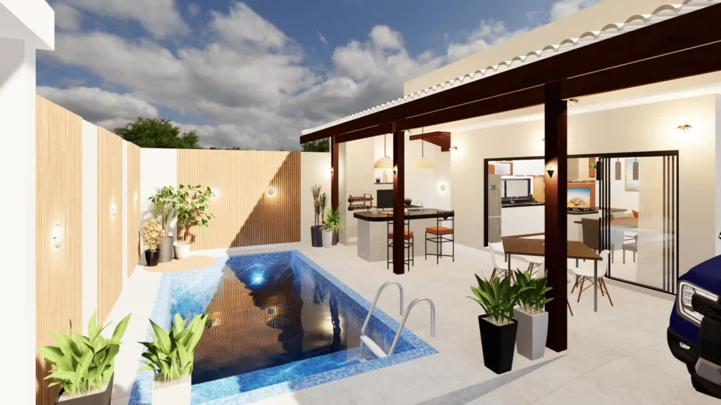 Projeto arquitetura Sobrado terreno 10 x 25m